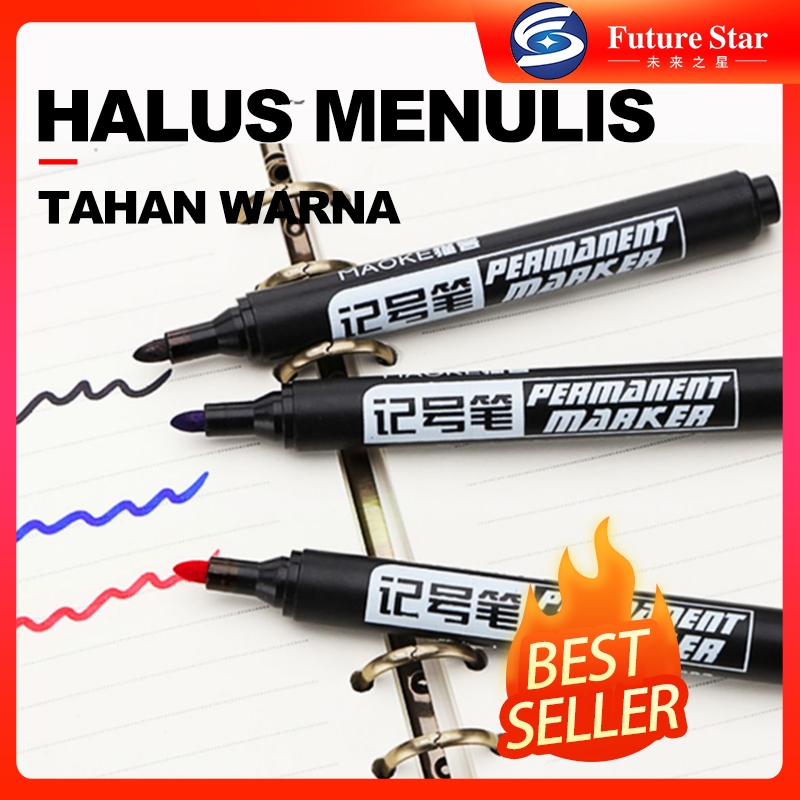 

Spidol Permanen Hitam Biru Universal Pen Style Permanent Markers Black Blue Premium Waterproof Smear Quick Drying