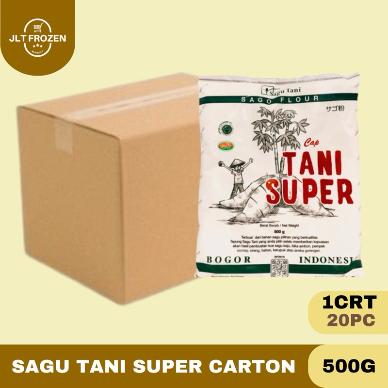 

Tepung Sagu Tani SUPER / Tepung Sago Flour Super - DUS 500g isi 20PCS / 1KG isi 10PCS