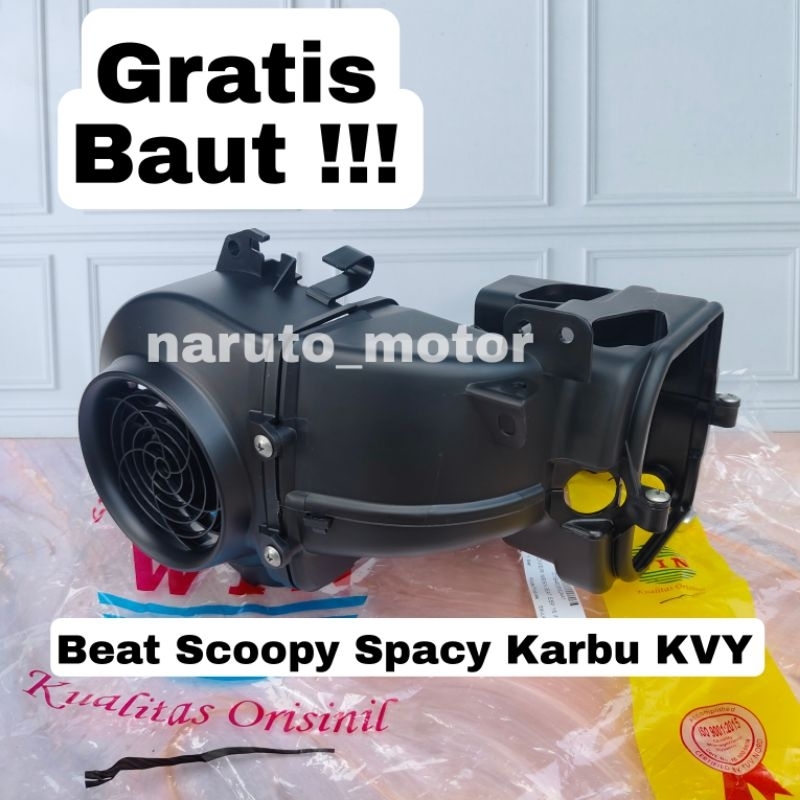 WIN COVER MESIN BEAT KARBU SCOOPY KARBU SPACY KARBU SHROUD INLET EXHAUST MERK WIN