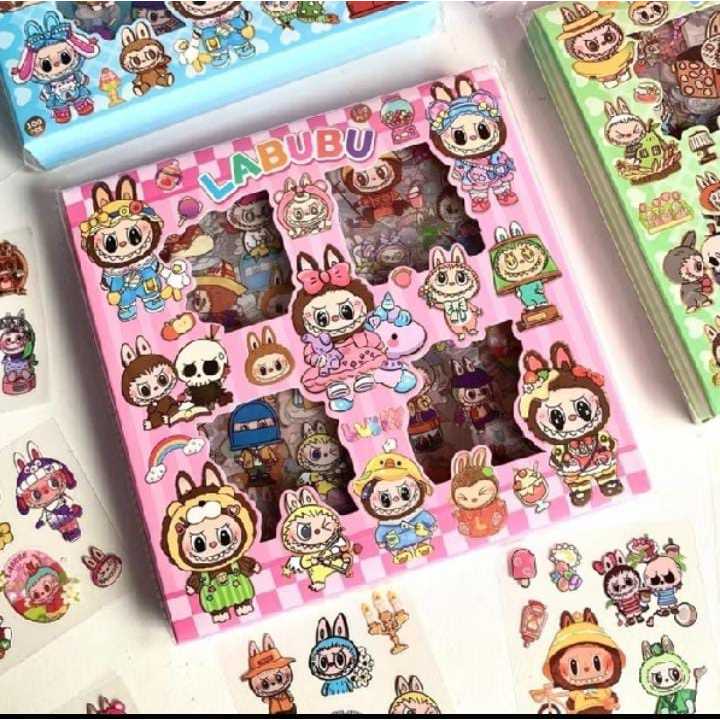 

STICKER LABUBU isi 100 Pcs/box Sticker Karakter Waterproof Anti air Stiker kartun Dekorasi