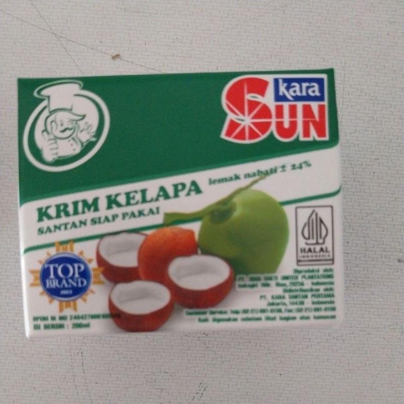 

Santan kelapa siap pakai Sunkara 200ml