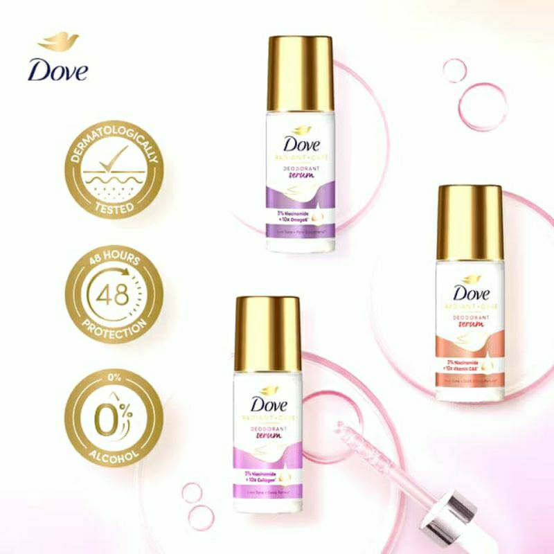 DOVE DEODORANT SERUM ROLL ON RADIANT CARE 45ML - DEO SERUM DOVE ORIGINAL 100%