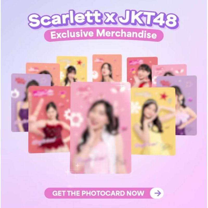 Photocard Scarlett x JKT48 Official Merchandise PC Photo Card Original Murah Sale Diskon Live Murce 