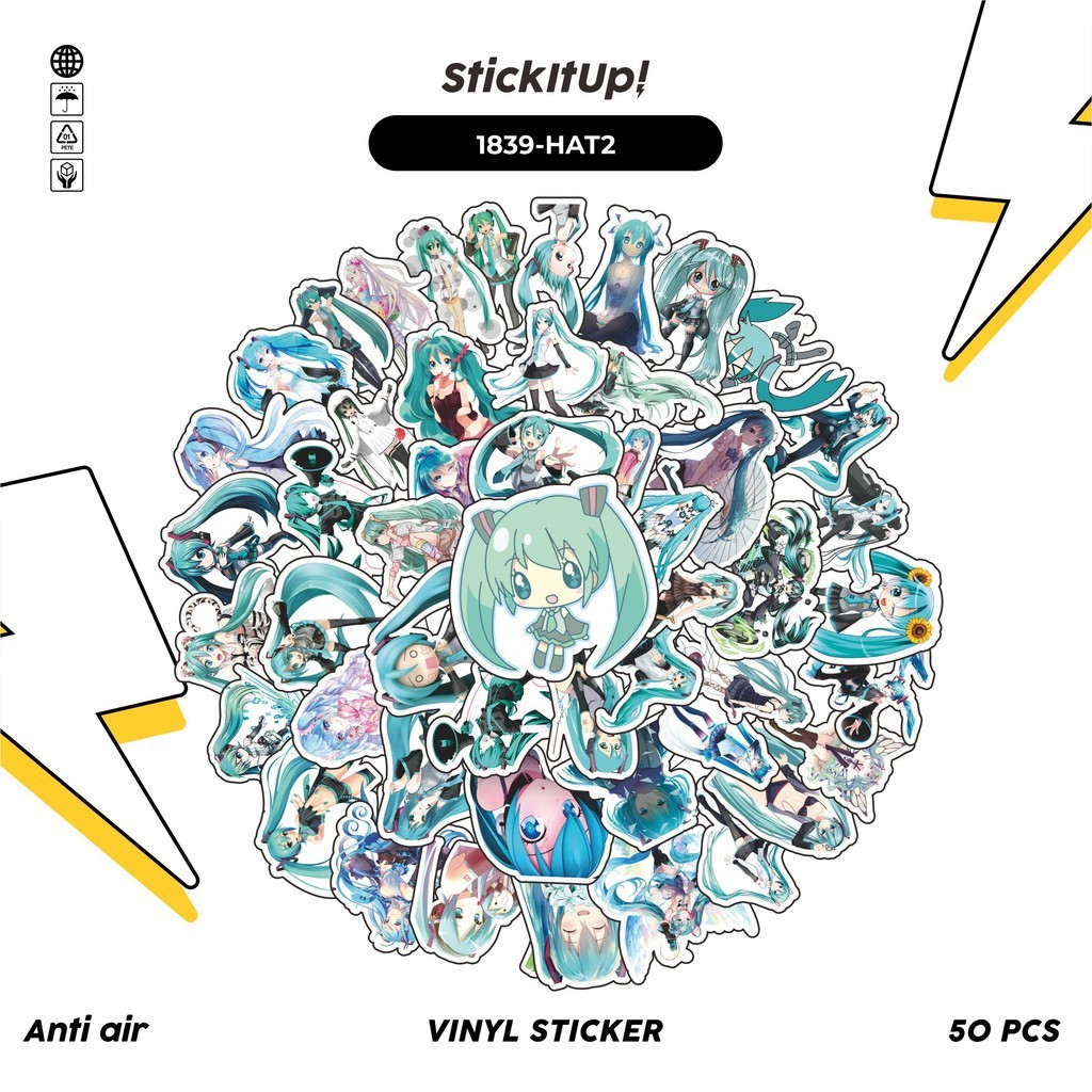 

COD✨ 50 Pcs Stiker MUSIC SERIES HATSUNE MIKU MIX 02 Lucu Anti Air Untuk Dekorasi Notebook Sepeda Skateboard Handphone DIY