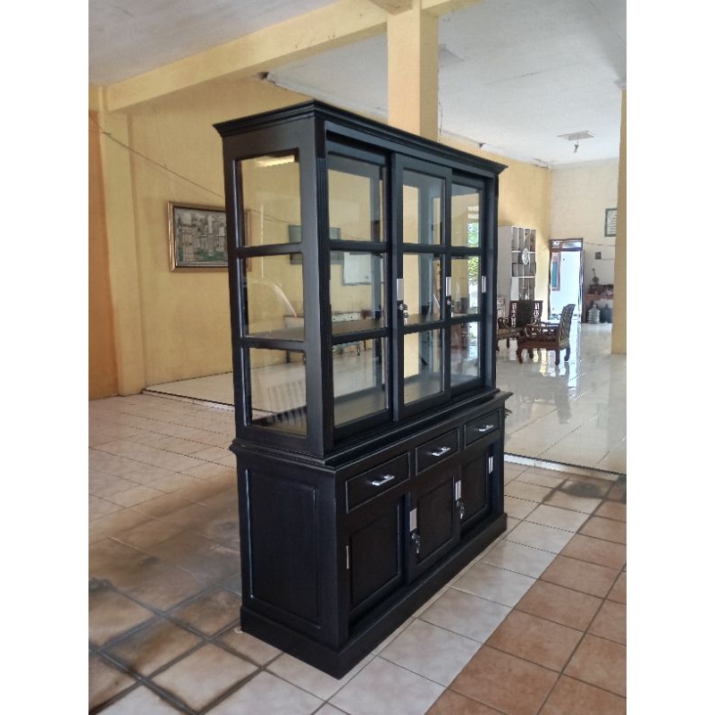 Lemari hias jati jepara