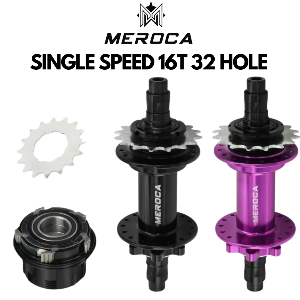 Meroca Hub Freehub Single Speed Disc Brake 32 Hole 16T 5 Bearing Hub Sepeda BMX Dirt Jump Fixie