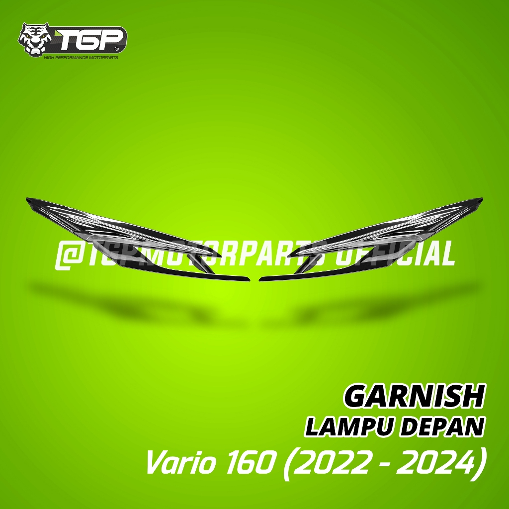 Garnish Lampu Depan Honda Vario 160 ABS CBS Black Chrome Aksesoris Motor TGP