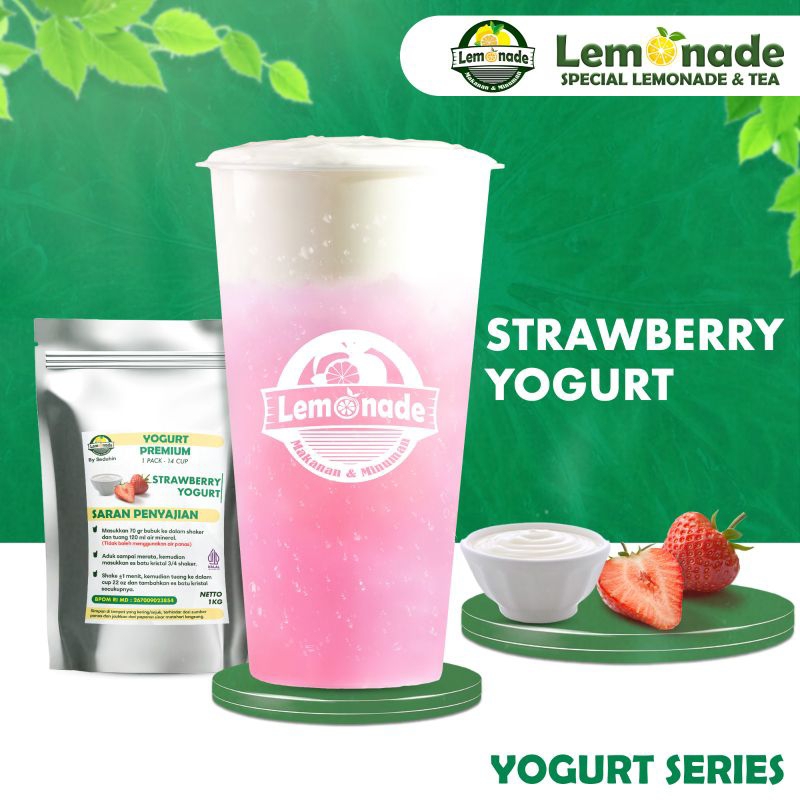 

LEMONADEOFFICIAL- Yogurt Bubuk Minuman Rasa Strawberry 1Kg