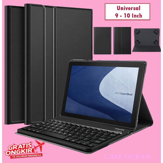 ASUS Expertbook B3 B3000 10.5 Flip Leather Case Casing Book Cover Magnetic Keyboard Auto Sleep Wake 