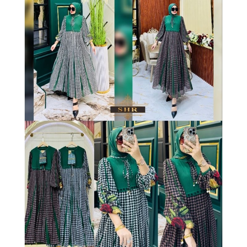 *NEW SHR ORI* READY MIDI DRESS KURA HOUNDSTOD CERUTY RAJUT BY SHR ORI BEST SELLER