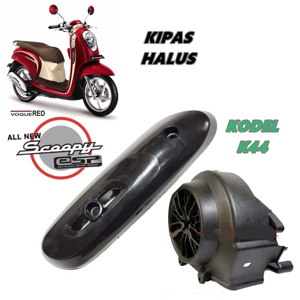 Tutup Kipas / Cover Kipas Standar Honda Scoopy fi 2013 - 2014 2015  + Cover tutup pelindung knalpot