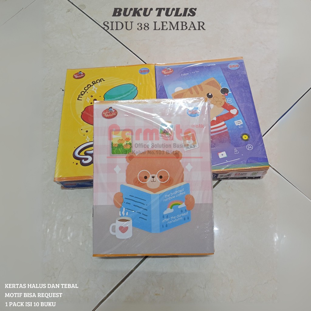 

Buku Tulis SIDU Sinar Dunia 38 Lembar Pak isi 10 Buku