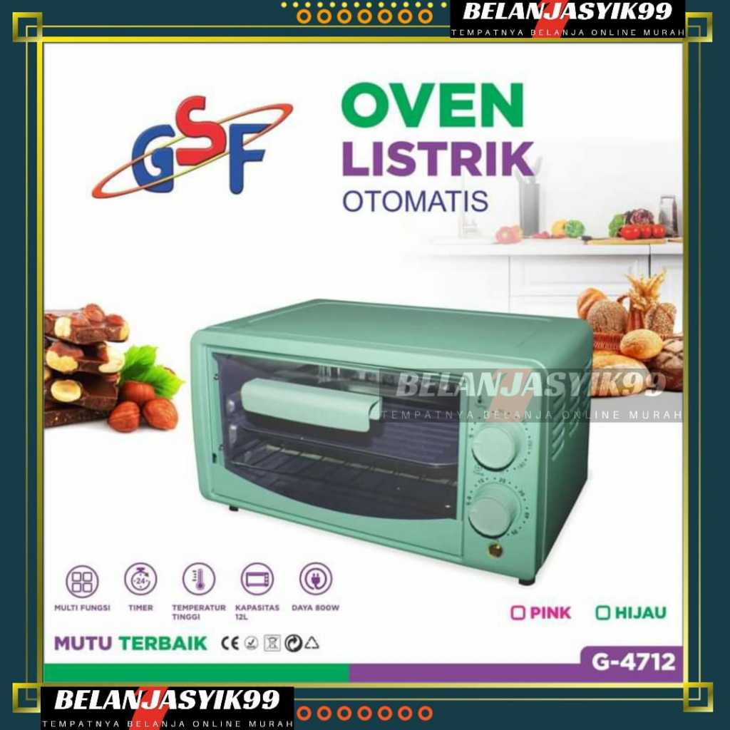 OVEN LISTRIK GSF G 4712 PEMANGGANG SERBAGUNA KAPASITAS 12 LITER / OVEN PEMANGGANG LISTRIK SERBAGUNA 