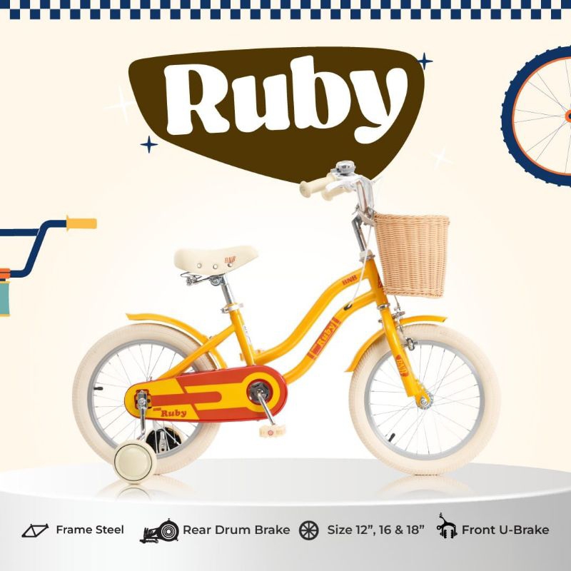 Sepeda Anak BNB 18 inch Ruby