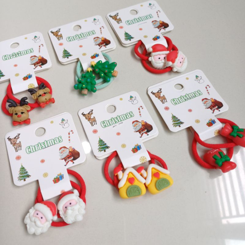 Ikat rambut anak sepasang edisi NATAL CHRISTMAS