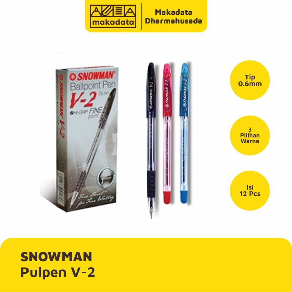 

BALLPOINT | BOLPEN | PULPEN SNOWMAN V2 0.6MM (12 PCS)