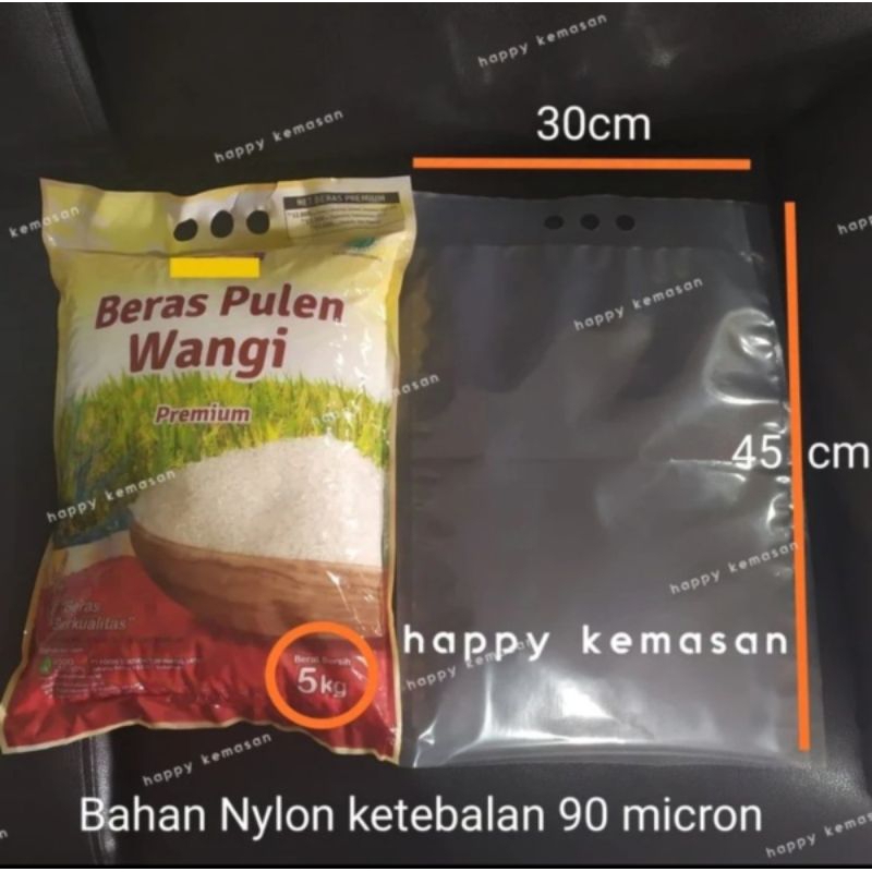 Ecer Kemasan Bag Nylon / Plastik beras untuk 5kg