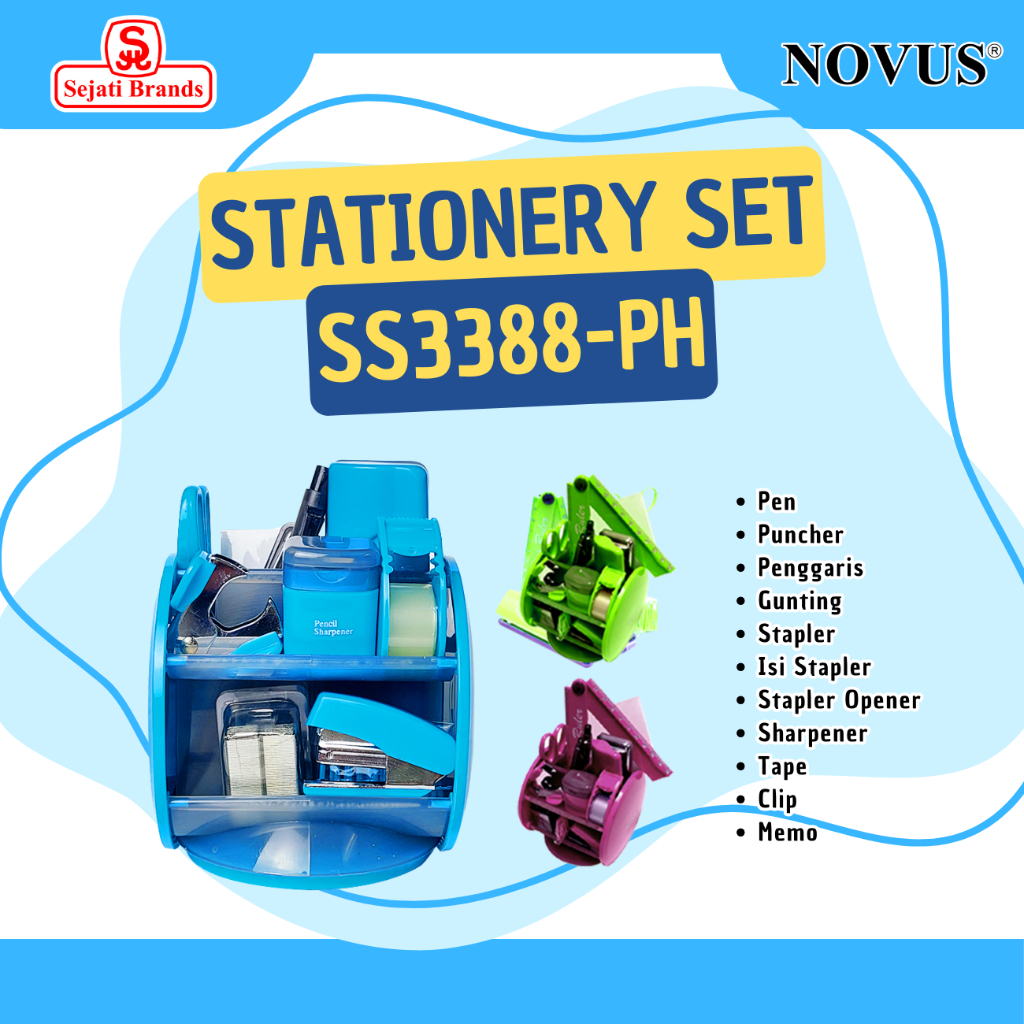 Novus Stationery set / Paket ATK/ Hadiah / Gift / Stationery Lengkap kode SS388 PH