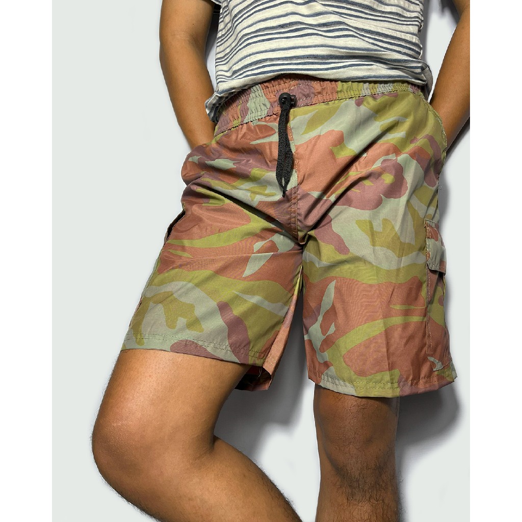 Boardshort Cargo Boxer Pria Pendek Motif Loreng Army Distro Premium