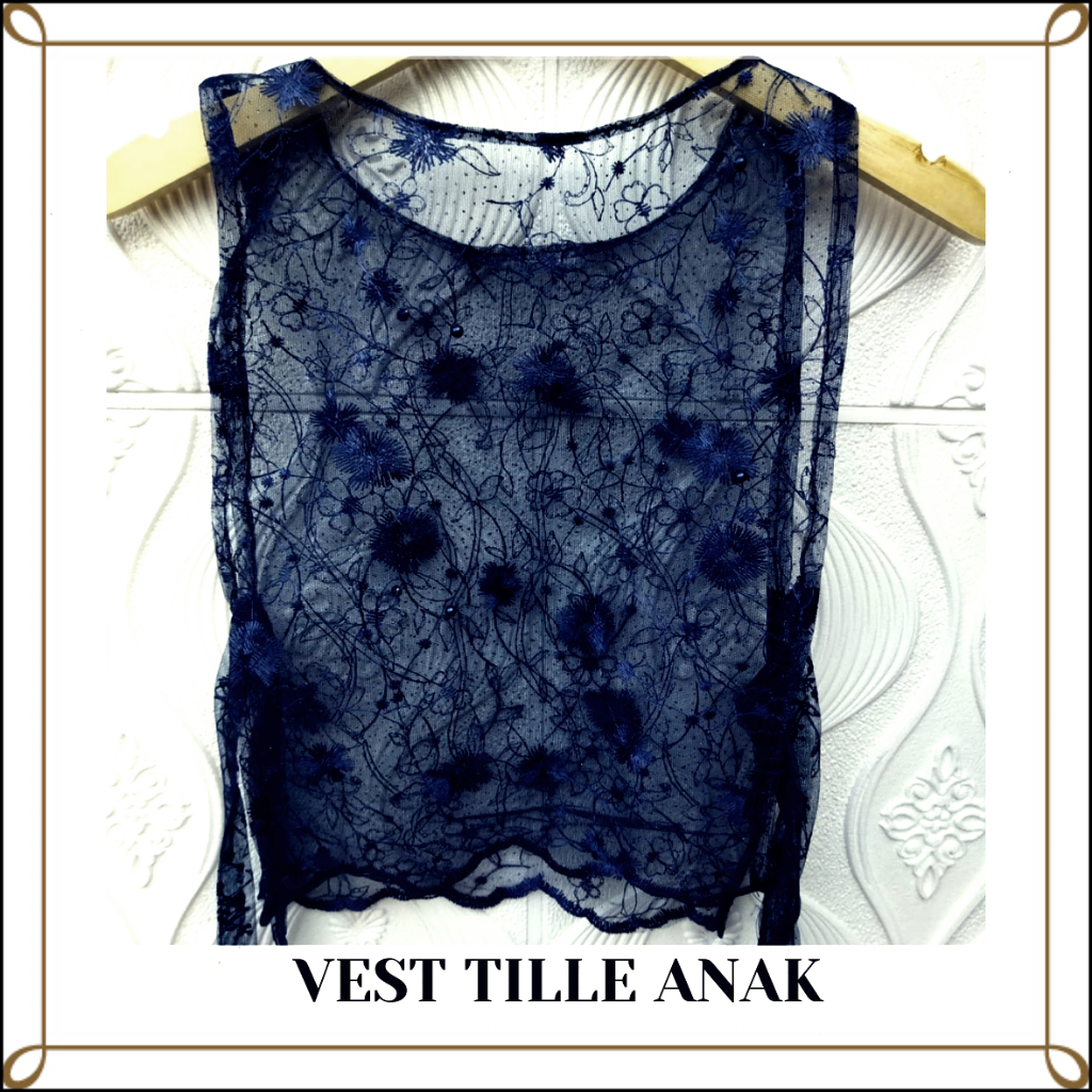 ROMPI Outer Rompi Perempuan Korean Style VEST TILLE ANAK Tile Tali Usia 2 3 tahun Atasan Baju Brokat