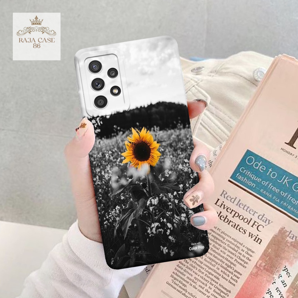 Softcase Samsung Galaxy A32 - rajacase - Casing  Samsung Galaxy A32 - Motif case bunga - Samsung -  