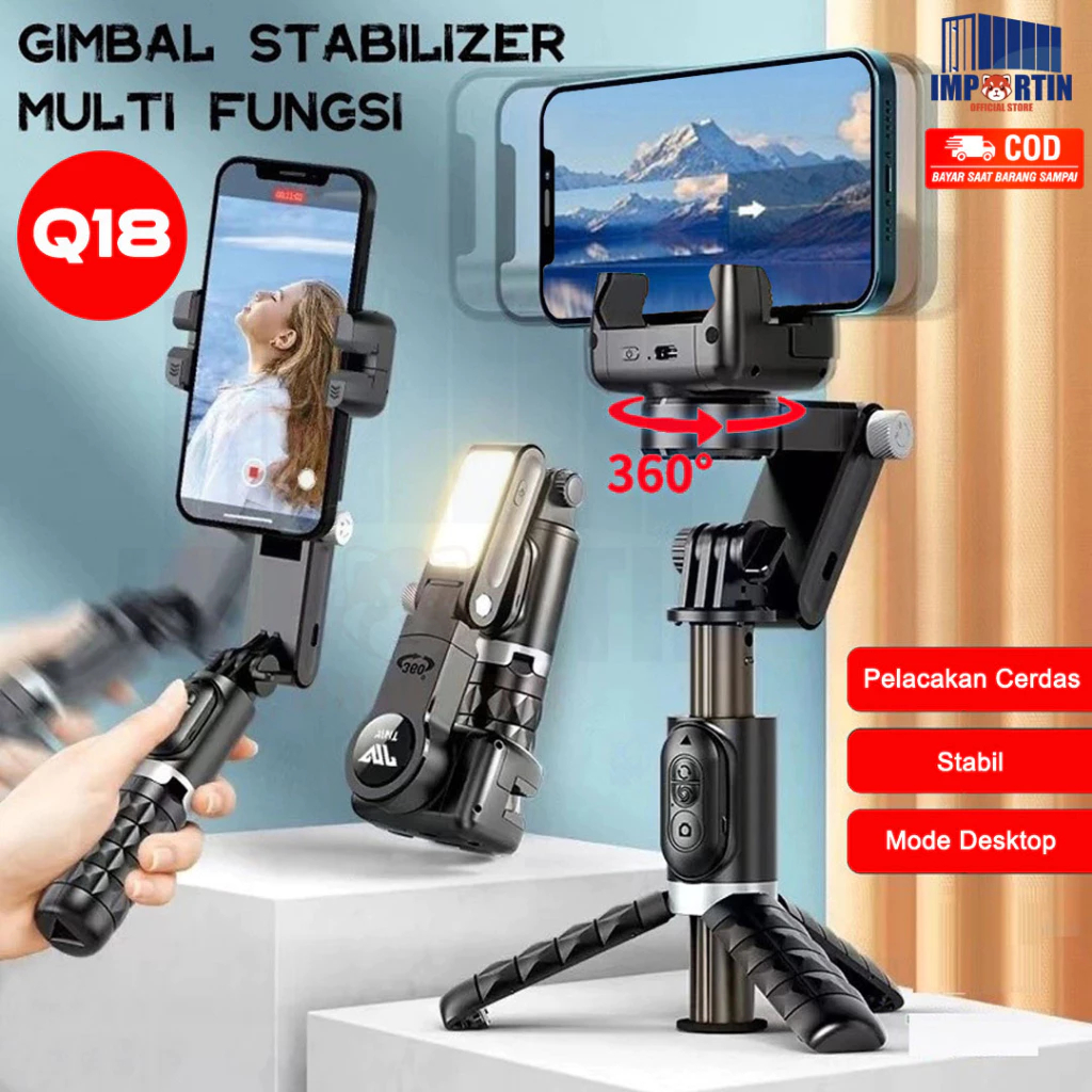 Gimbal Stabilizer HP Action Camera TNW Q18 Seken murah