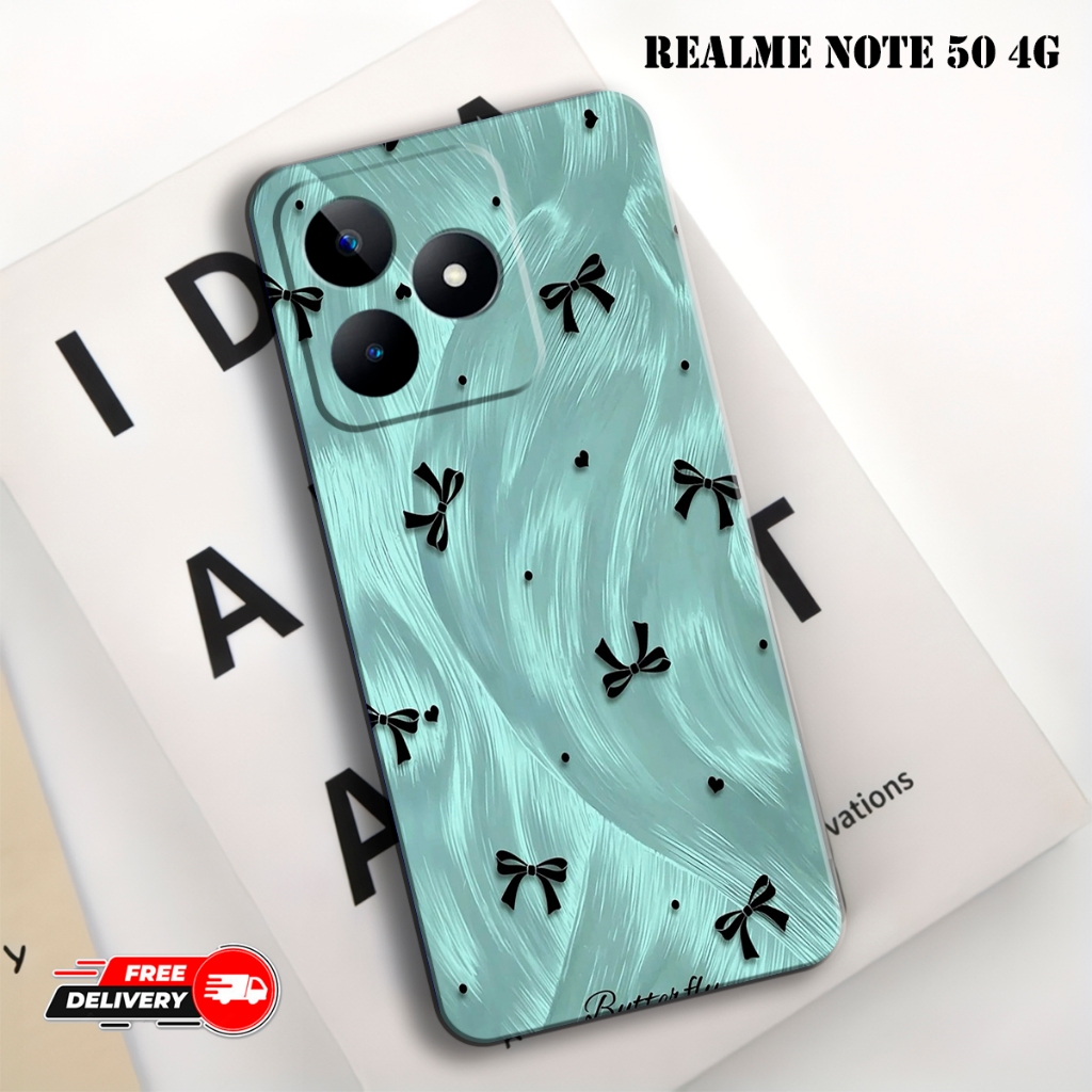 Casing Hp cocok untuk REALME NOTE 50 4G Terbaru - Softcase Fashion Case Pattern Cute - Type Lain Via