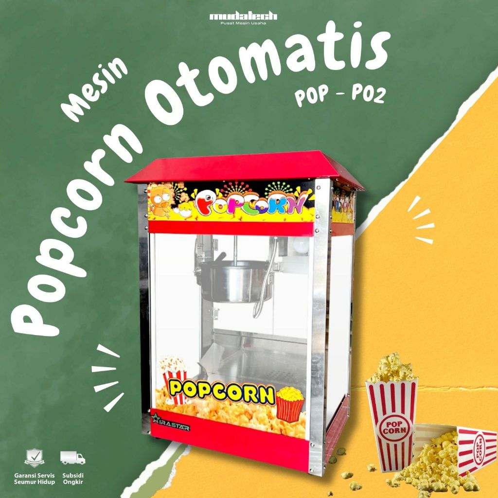 Mesin PopCorn Otomatis Alat Pembuat Pop Corn PopCorn Machine POP-PO2 Wirastar
