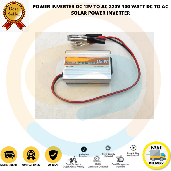 POWER INVERTER DC 12V TO AC 220V 100 WATT DC TO AC SOLAR POWER INVERTER