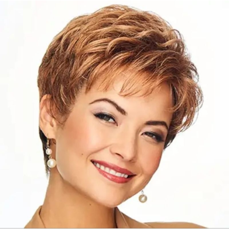 Wig Wanita Wig Shorty Wig Wanita Pendek Wig Korean Style Wig Pendek Hair Extension Various Hair Acce