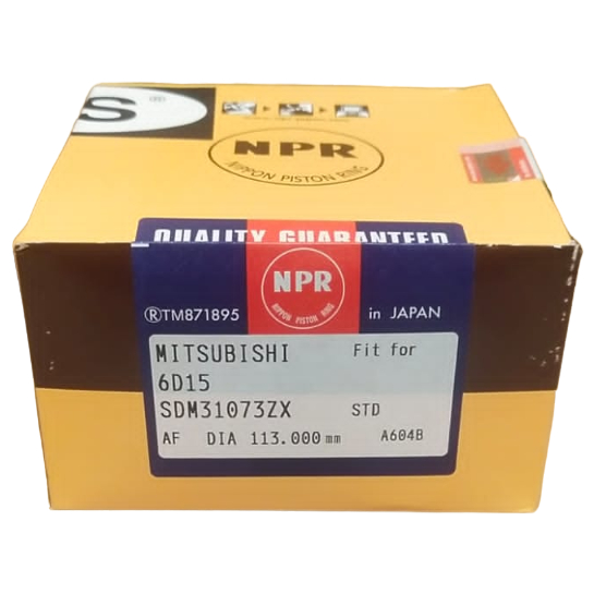 Piston Ring Seher Mitsubishi Fuso Fighter Aero Midi 6D15 - NPR Japan Original Asli - SDM31073ZX STD