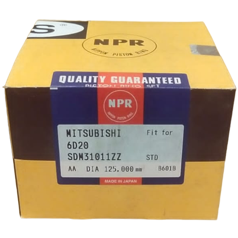 Piston Ring Seher Mitsubishi Fuso NP117 FD217R K202 MP117H 6D20 6D21 - NPR Japan Original Asli - SDM