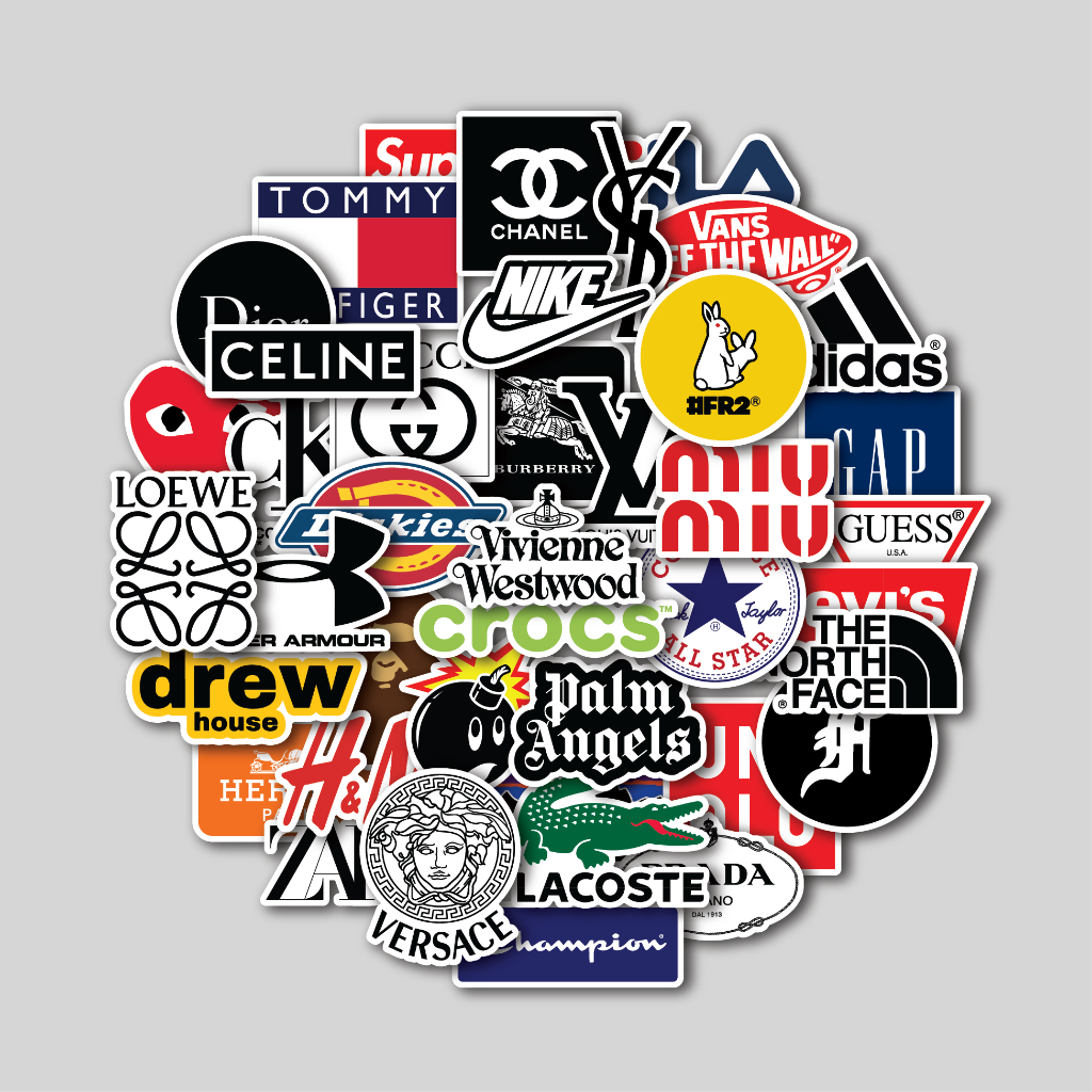 

STICKER PACK FASHION BRAND LOGO | STICKER TUMBLR | STIKER LAPTOP KOPER HELM