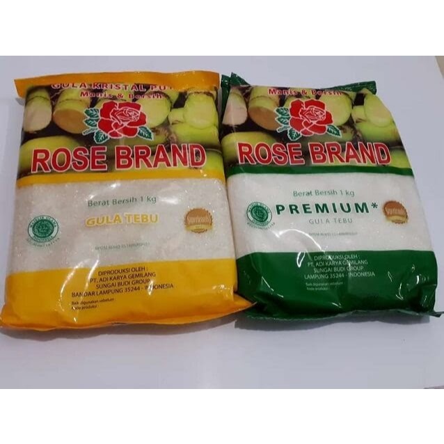 

Rose Brand Gula Pasir Putih 1 Kg / Rosebrand Gula Tebu Asli Kristal Manis Bersih 1Kg Gula Rose Brand 1 kg Premium Hujau - Kuning