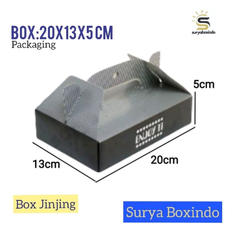

Box Donut 20x13x5 cm{enjoy it}/boxmakanan/boxdonat/kemasanproduck/jinjing/Tenteng