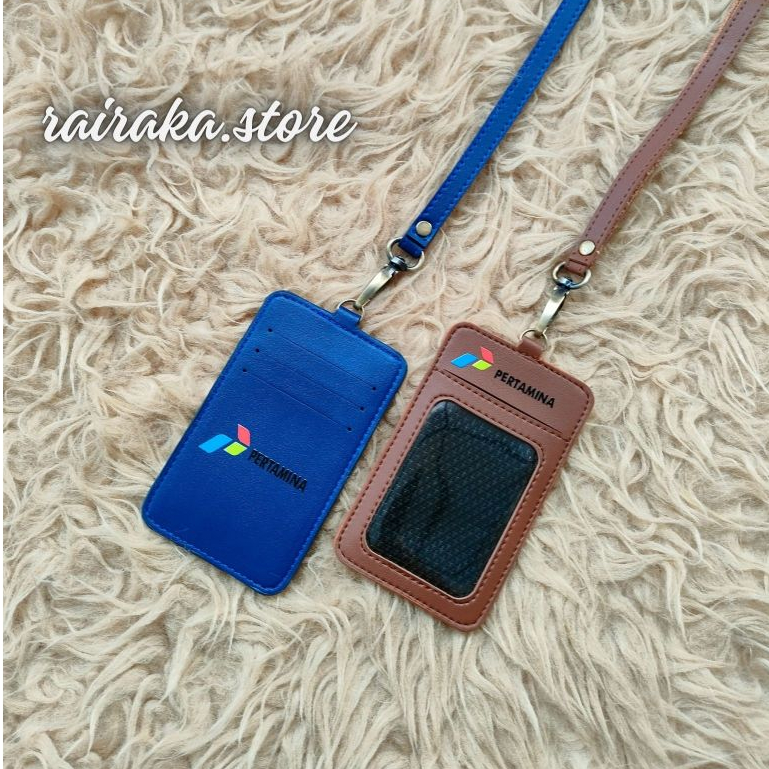 Id Card Holder Kulit Name Tag Holder Kulit PERTAMINA