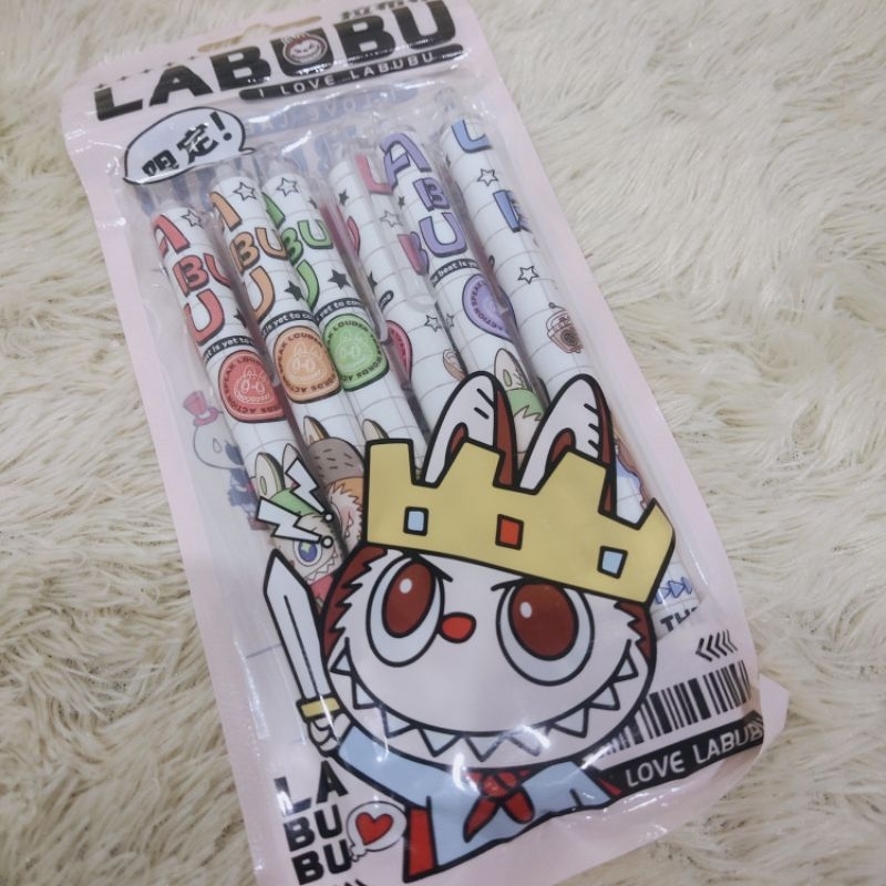 

[COD] Pulpen Set isi 6 Karakter Motif Labubu / Pen Gel 0,5mm