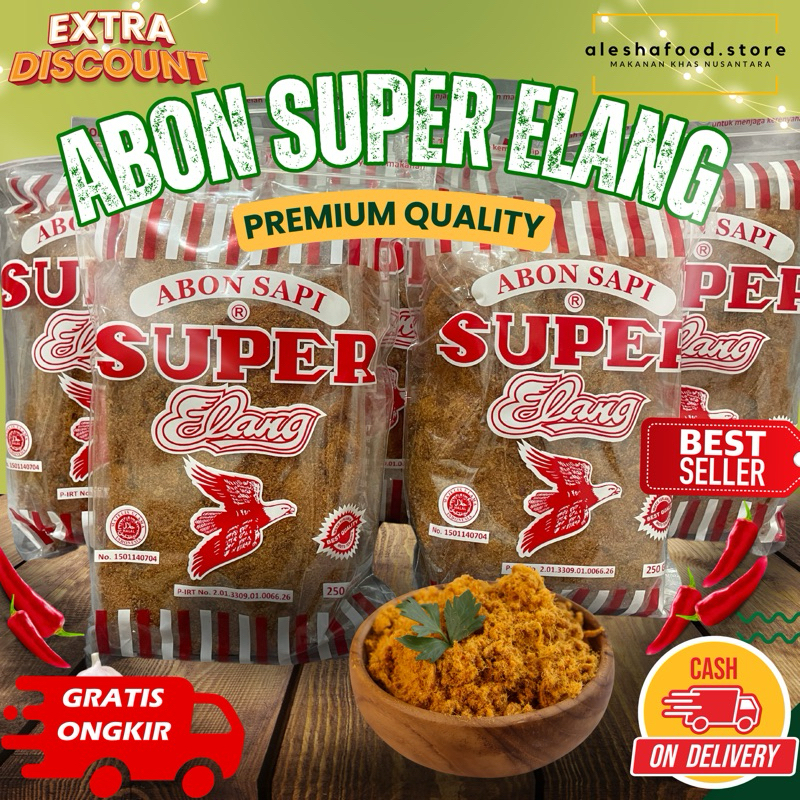 

Abon Sapi Super cap Elang Abon Sapi Premium khas Boyolali kemasan 250gr