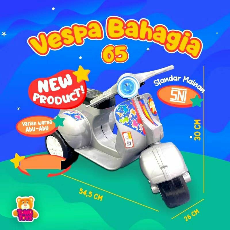 mainan vespa anak bisa diduduki atau dinaiki motor dorong Vespa mini