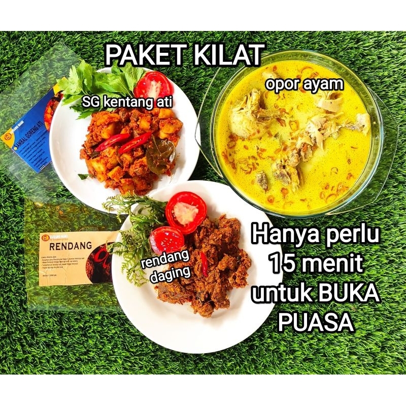 Paket Lebaran (opor ayam, Sambal goreng ati, rendang)