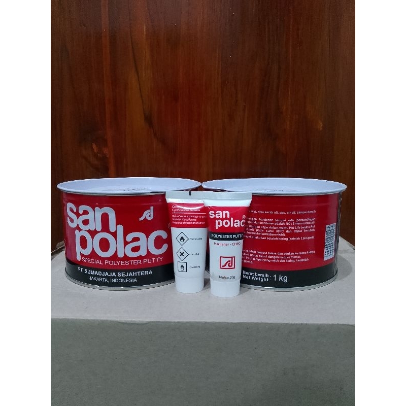 Dempul Serbaguna SAN POLAC Dempul Besi Kayu SAN POLAC 1kg
