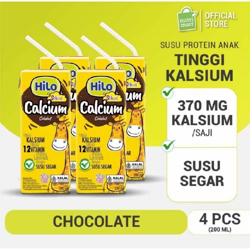

Hilo School UHT Ready To Drink - Susu Tinggi Kalsium Rendah Lemak