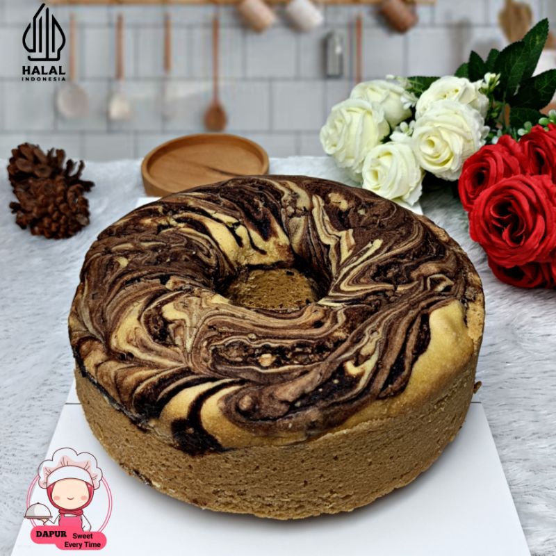 

Kue Bolu Marmer 20x20 cm l Marmer cake Premium l Bolu Marmer Lembut