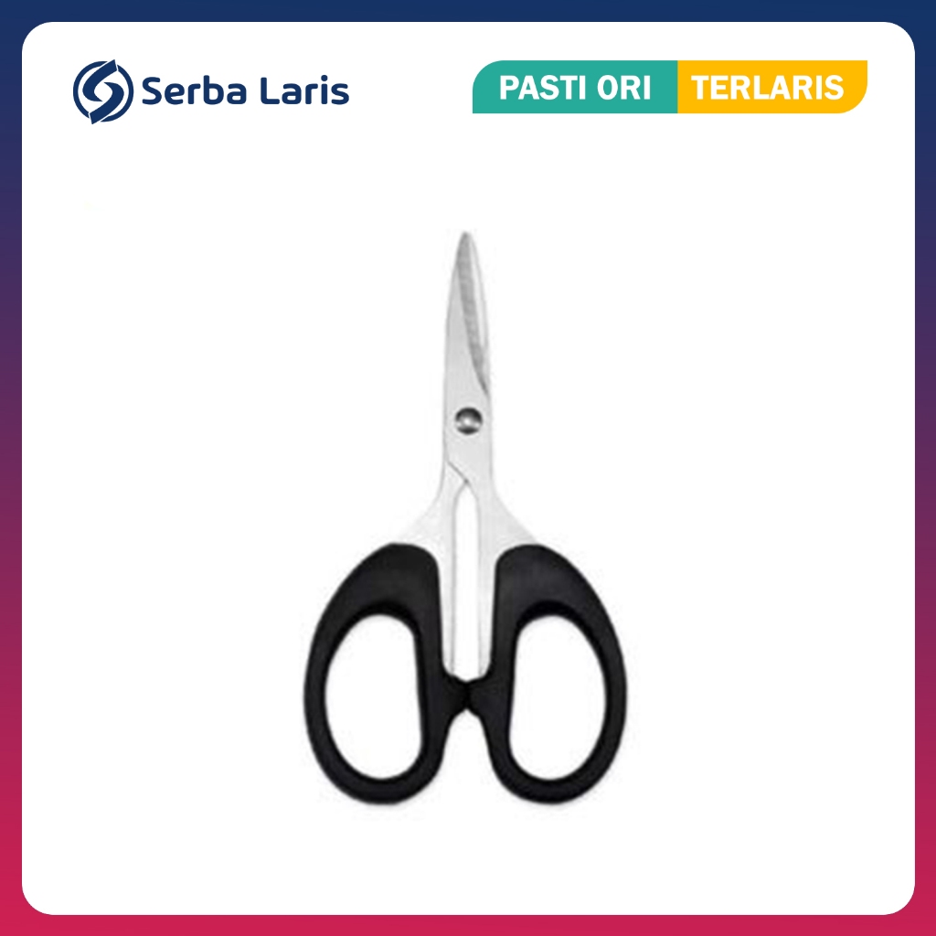 

Gunting Kertas Hitam Besi Stainless Steel Sekolah Alat Tulis Pemotong Potong Serbaguna Rambut Tajam