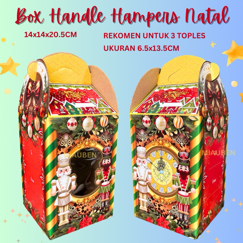 

Box hampers natal 3 toples bulat 400gr