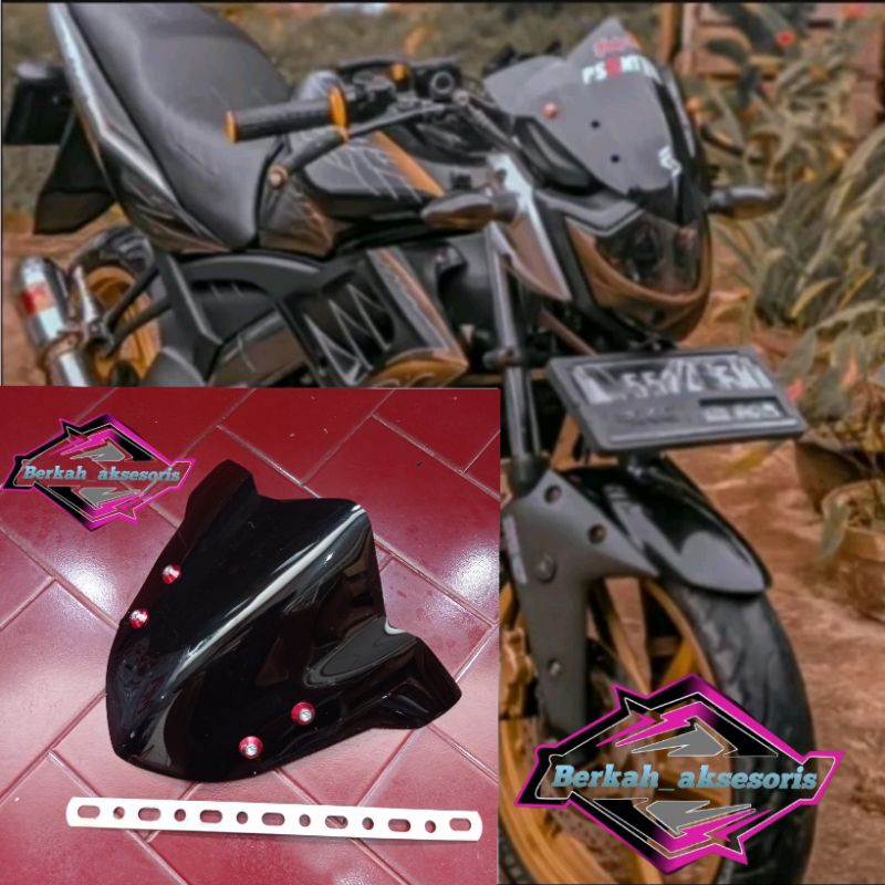 VISOR YAMAHA VIXION OLD MODEL TERBARU DILENGKAPI BREKET DAN BAUT VARIASI