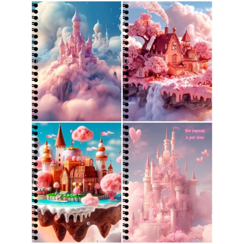 

Notebook Premium A5 Aesthetic Ring Book Buku Diary Premium Buku Sketsa Sketchbook Premium - Castle Edition