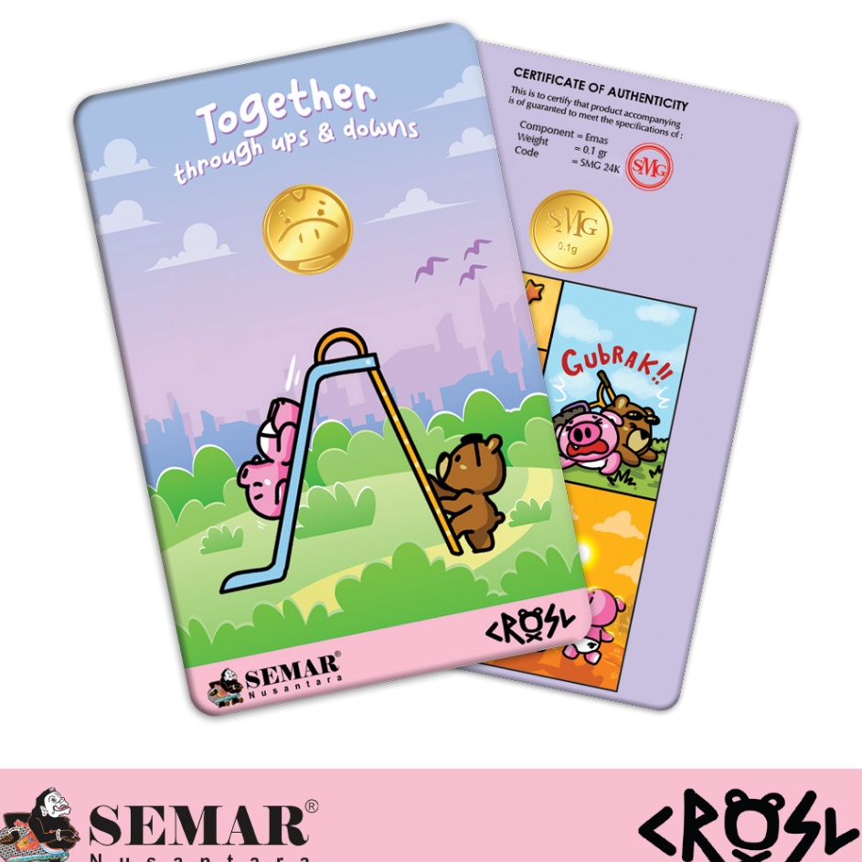 Suplier1 Logam Mulia SMG Gold CRSL Together Emas Batangan Semar Nusantara