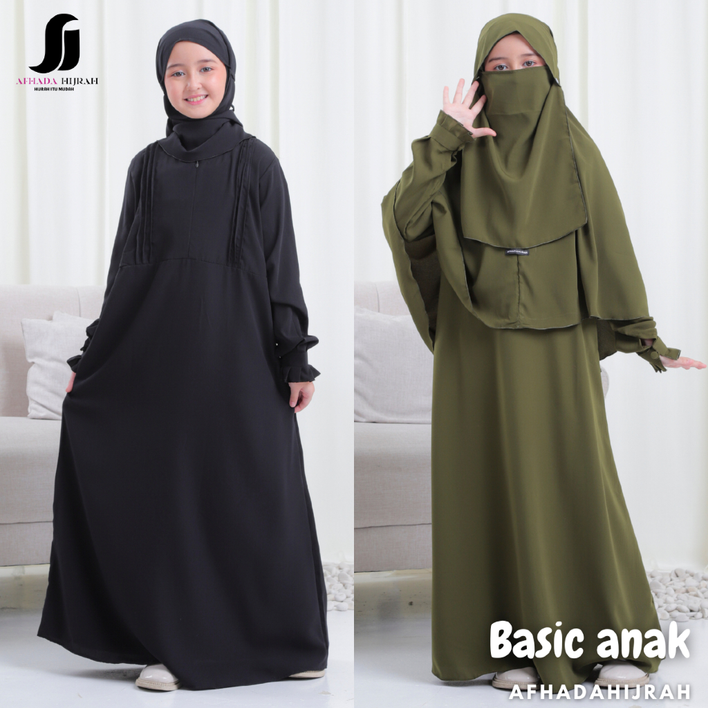 Afhadahijrah - Gamis Anak Perempuan Nayla Set Cadar Terbaru