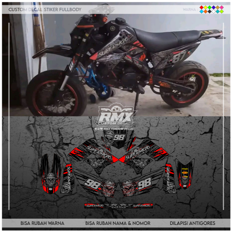 DECAL KLX 150 S/L FULLBODY (011) DEKAL STIKER DTRACKER DTX D-TRACKER LAMA OLD 2009 2010 2011 2012 20